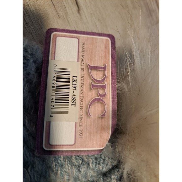 Women's Dorfman Pacific DPC Blue Gray Beanie Skull Cap Pom Pom NWT - Picture 3 of 6